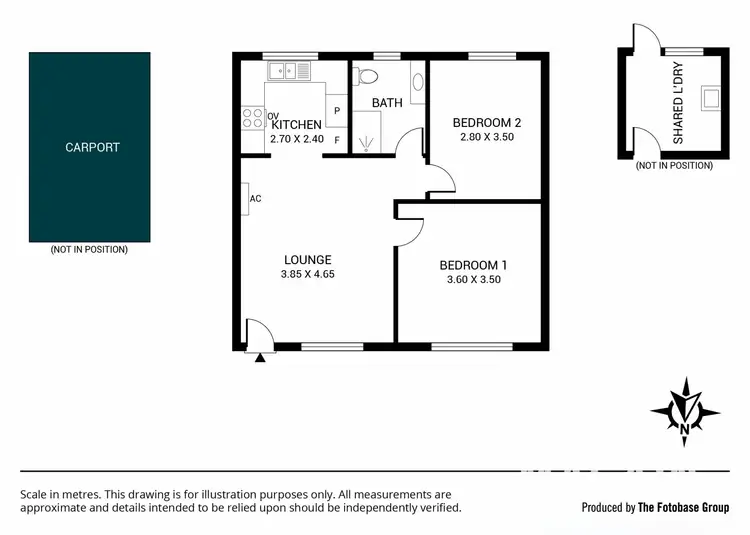 Floorplan of Homely unit listing, 2/116 Cashel Street, St Marys SA 5042