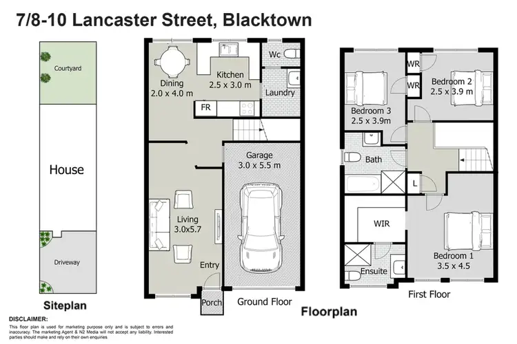 Floorplan of Homely townhouse listing, 7/8-10 Lancaster Street, Blacktown NSW 2148