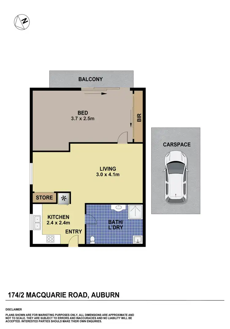 Floorplan of Homely unit listing, 174/2 Macquarie Road, Auburn NSW 2144