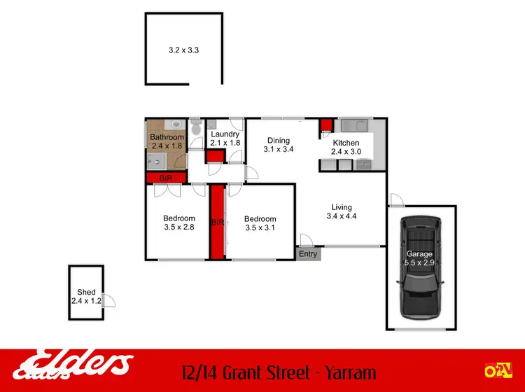 Floorplan of Homely unit listing, 12/10-14 Grant Street, Yarram VIC 3971