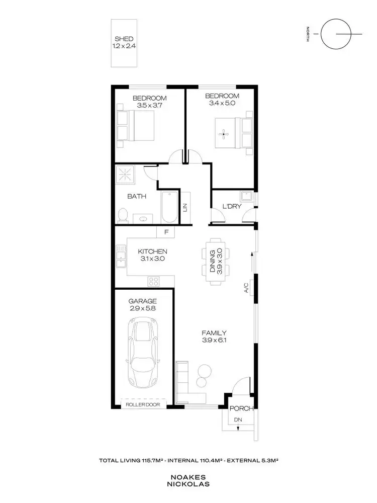 Floorplan of Homely unit listing, 5/1 Peera Street, Hallett Cove SA 5158