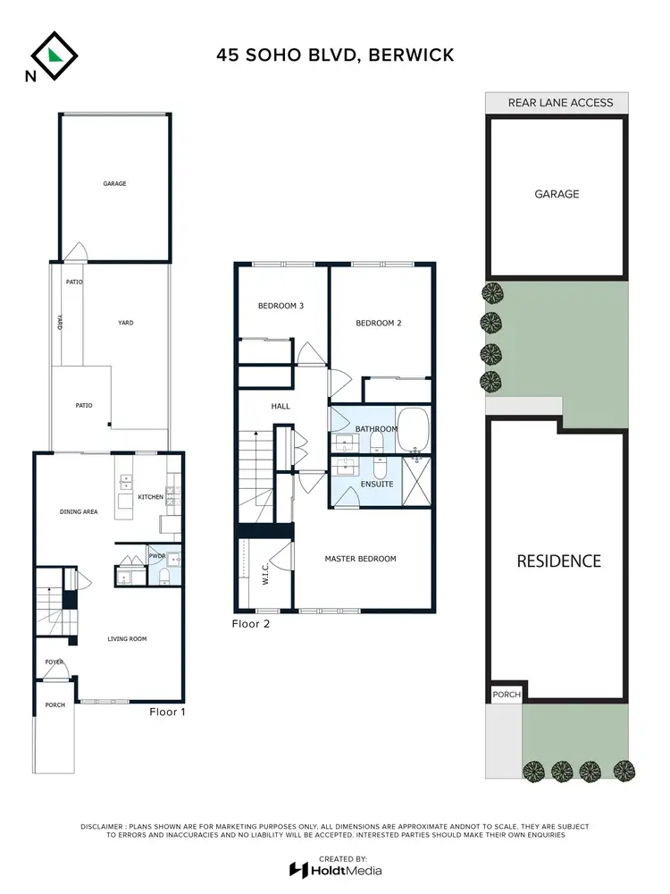 Floorplan of Homely townhouse listing, 45 Soho Boulevard, Berwick VIC 3806