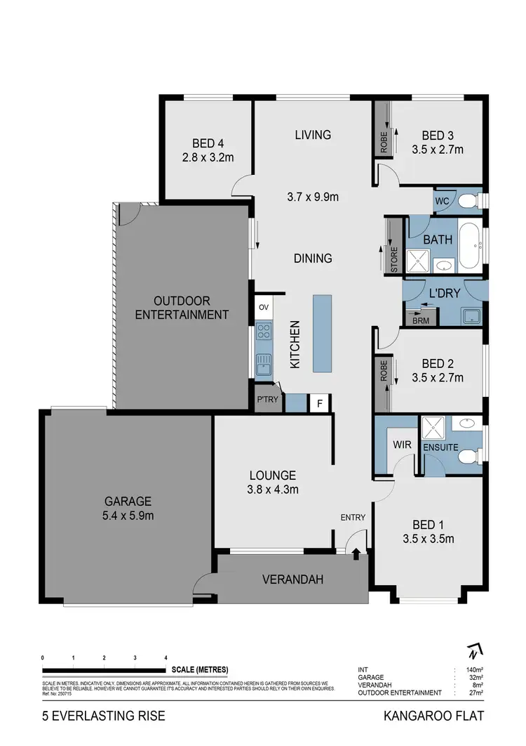 Floorplan of Homely house listing, 5 Everlasting Rise, Kangaroo Flat VIC 3555