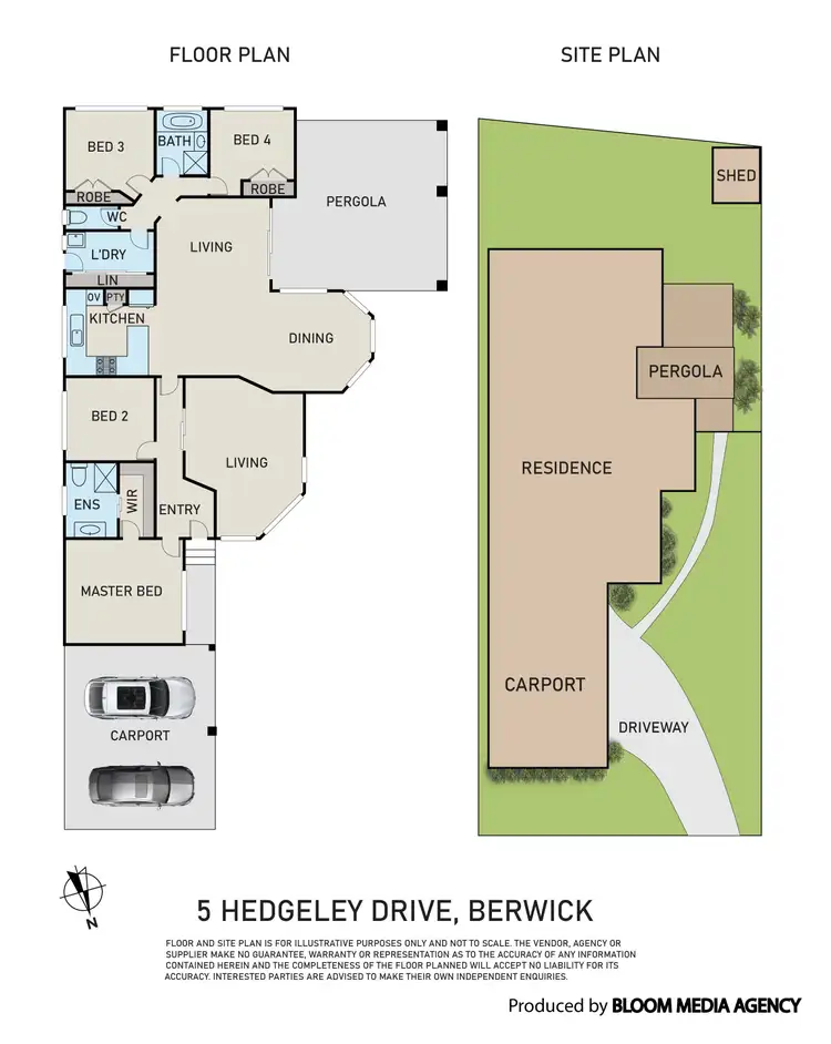 Floorplan of Homely house listing, 5 Hedgeley Drive, Berwick VIC 3806
