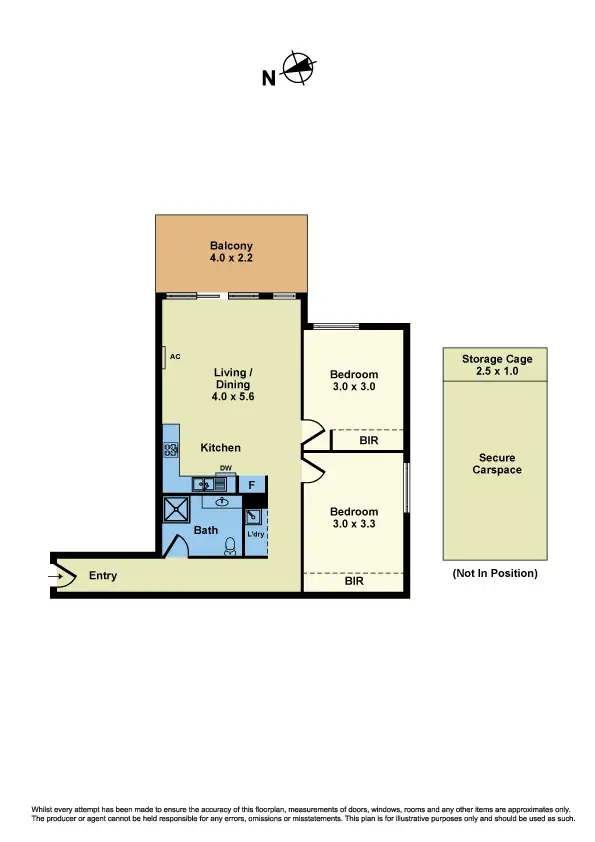 Floorplan of Homely apartment listing, 306/251 Ballarat Road, Braybrook VIC 3019