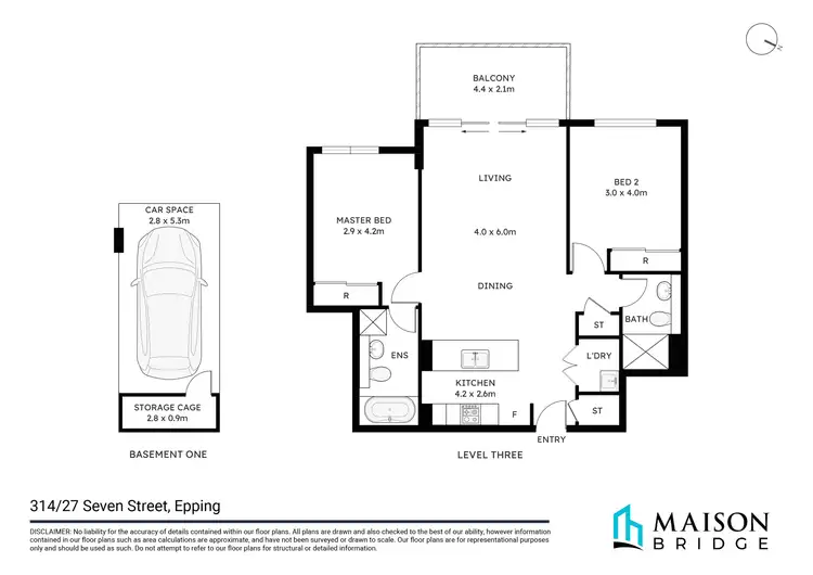 Floorplan of Homely apartment listing, Level 3/314/27 Seven Street, Epping NSW 2121