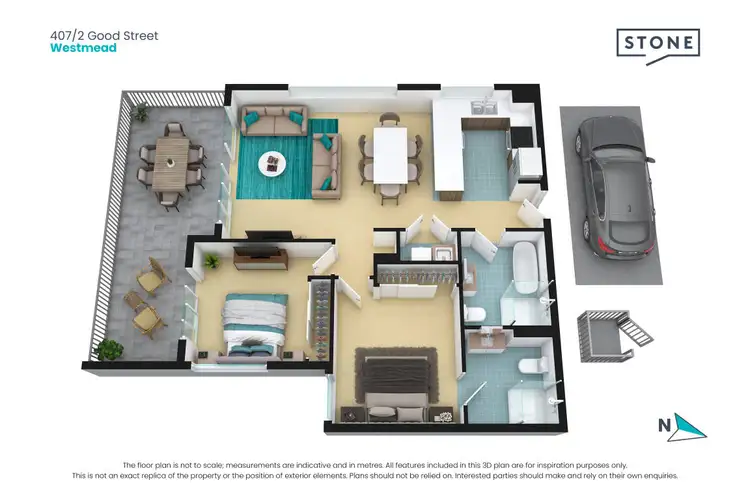 Floorplan of Homely apartment listing, 407/2 Good Street, Westmead NSW 2145