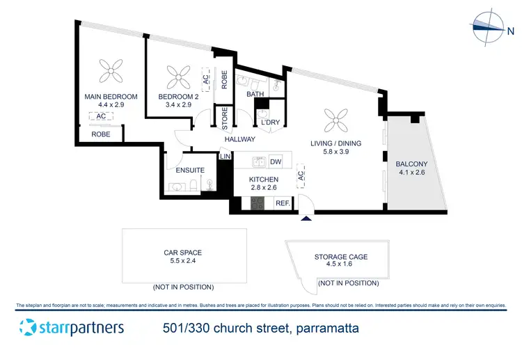Floorplan of Homely apartment listing, 501/330 Church Street, Parramatta NSW 2150