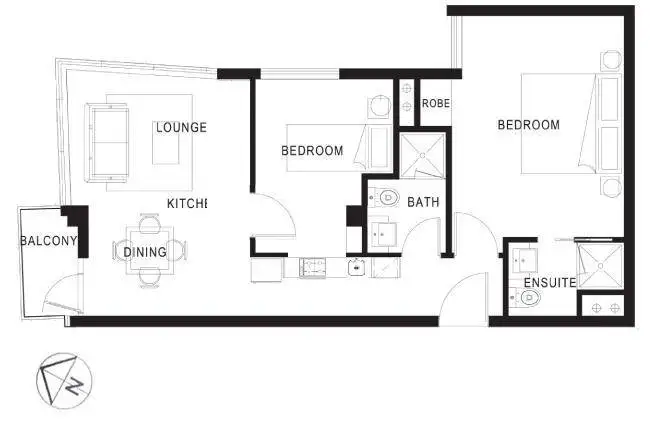 Floorplan of Homely apartment listing, 1806/8 Exploration Lane, Melbourne VIC 3000