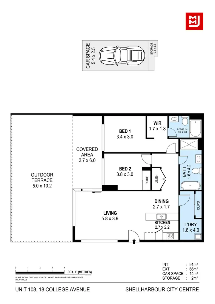 Floorplan of Homely apartment listing, 108/16-24 College Avenue, Shellharbour City Centre NSW 2529