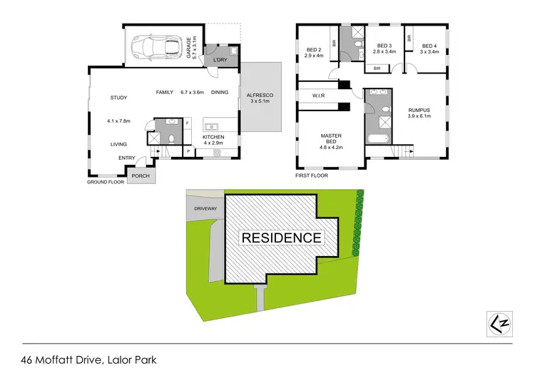 Floorplan of Homely house listing, 46 Moffatt Drive, Lalor Park NSW 2147