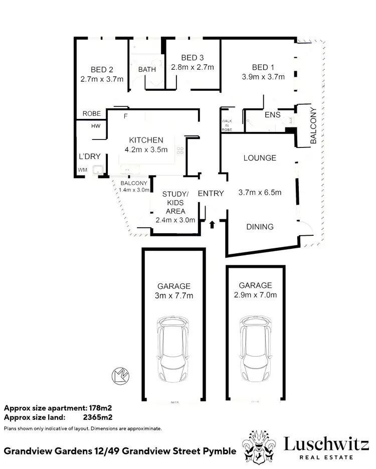 Floorplan of Homely unit listing, 12/49 Grandview Street, Pymble NSW 2073