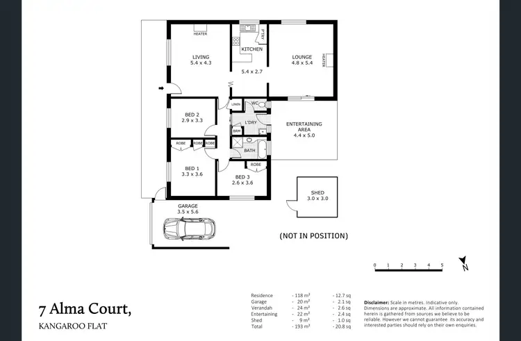 Floorplan of Homely house listing, 7 Alma Court, Kangaroo Flat VIC 3555