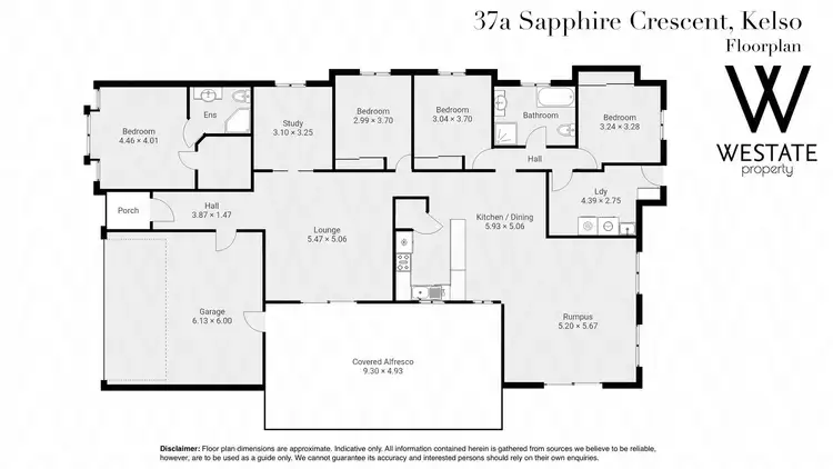 Floorplan of Homely house listing, 37A Sapphire Crescent, Kelso NSW 2795