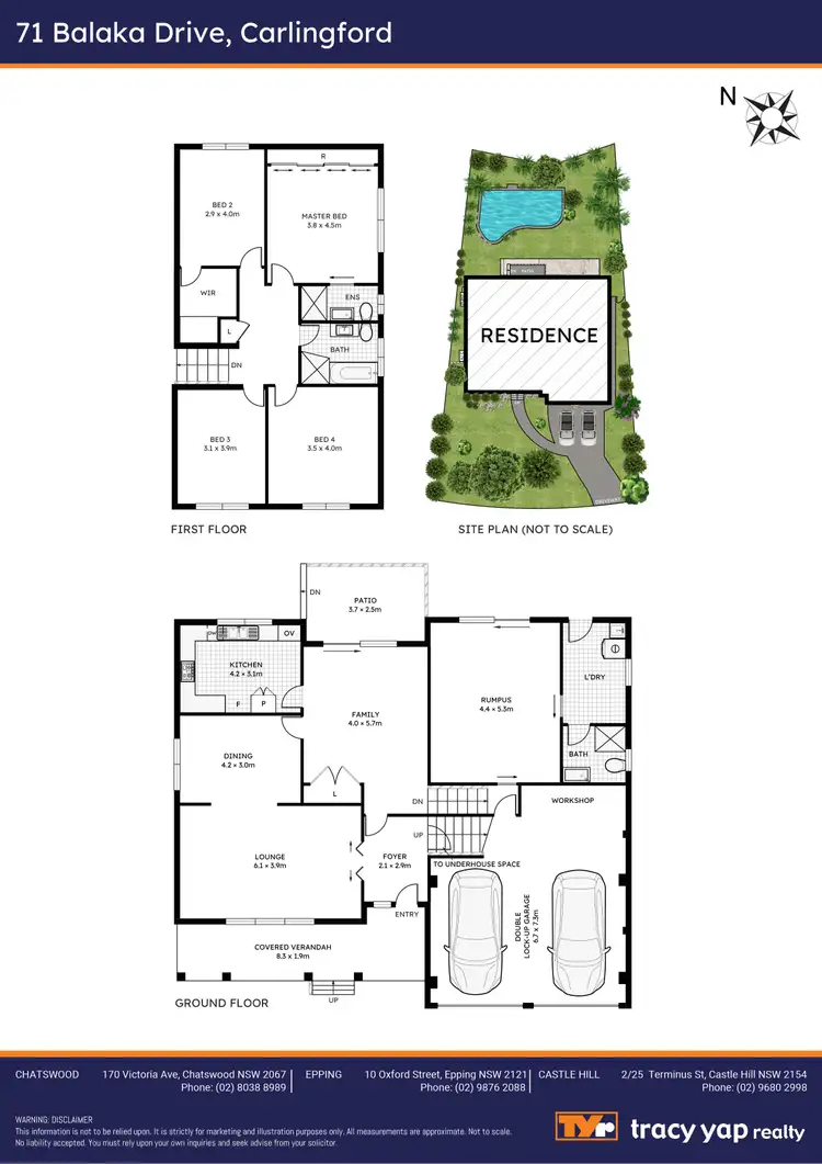 Floorplan of Homely house listing, 71 Balaka Drive, Carlingford NSW 2118
