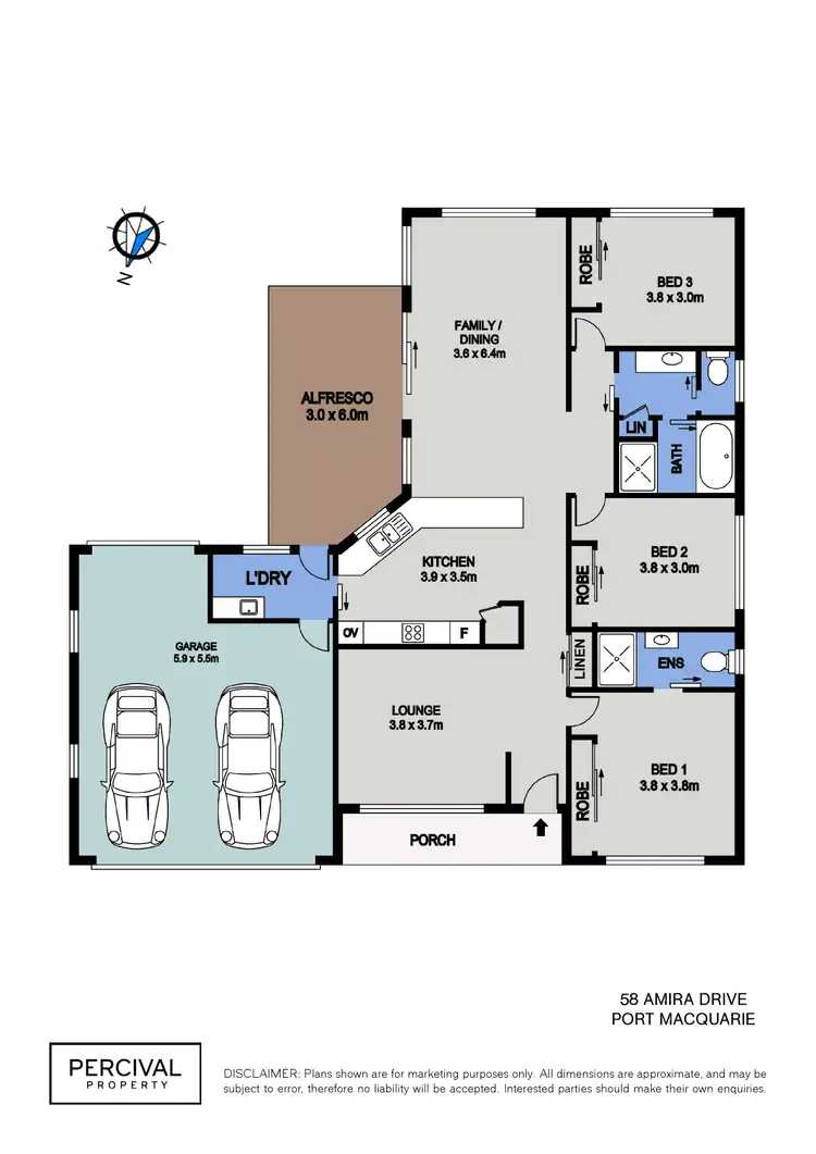 Floorplan of Homely house listing, 58 Amira Drive, Port Macquarie NSW 2444