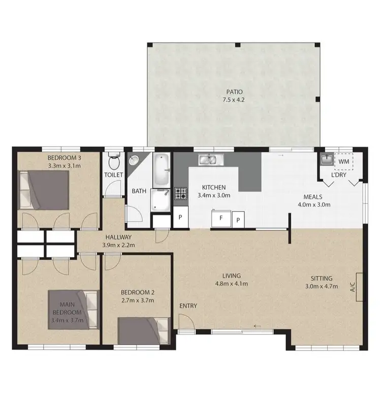 Floorplan of Homely house listing, 74A Panorama Drive, Thornlands QLD 4164