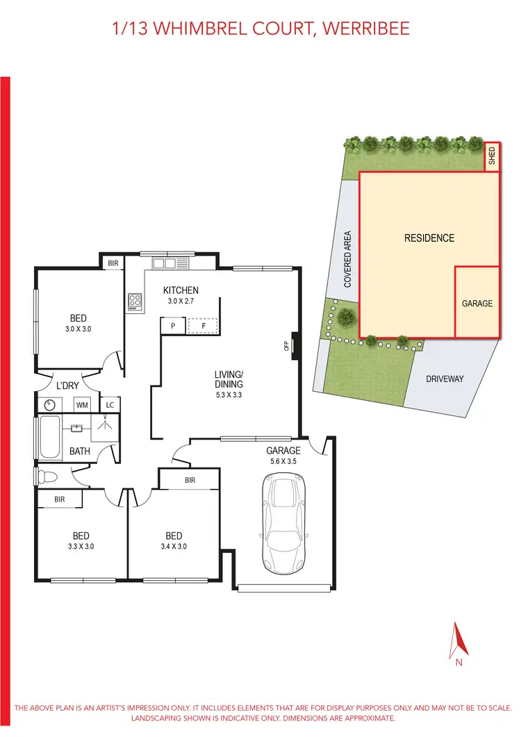 Floorplan of Homely house listing, 1/13 Whimbrel Court, Werribee VIC 3030