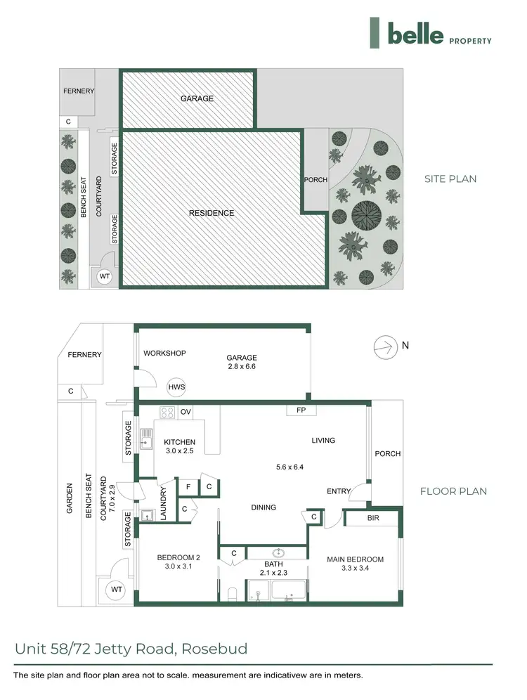Floorplan of Homely unit listing, 58/72 Jetty Road, Rosebud VIC 3939