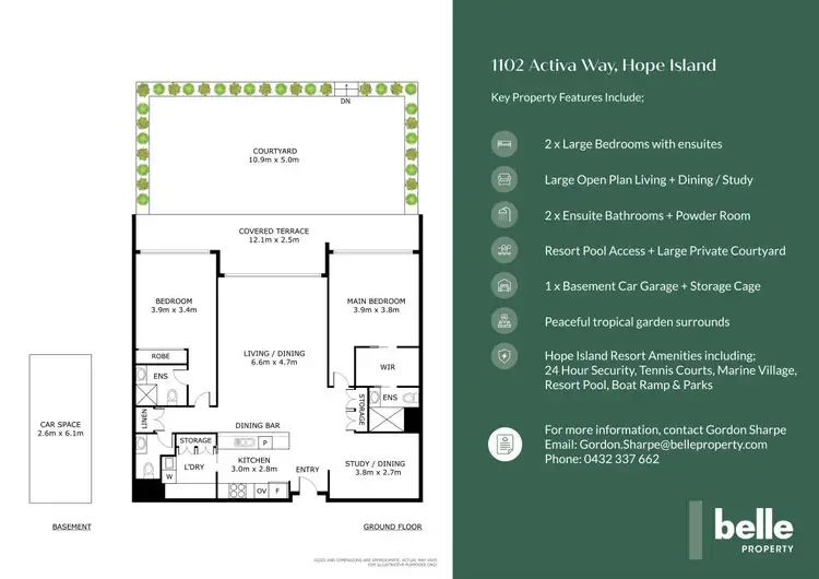 Floorplan of Homely apartment listing, 1102/2 Activa Way, Hope Island QLD 4212