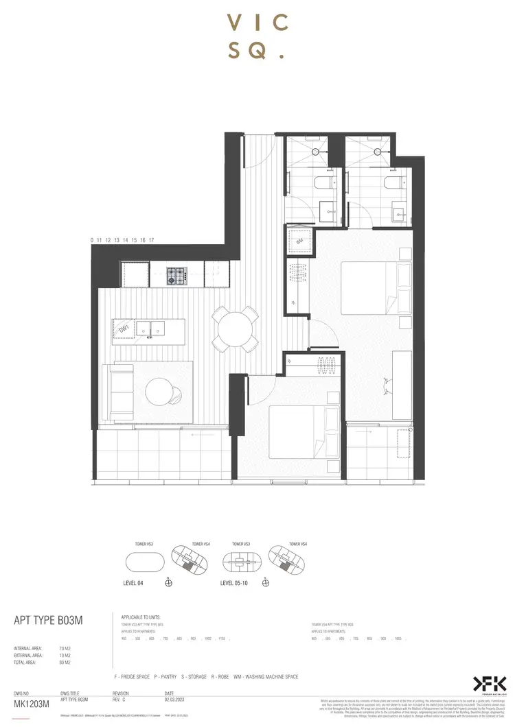 Floorplan of Homely apartment listing, 708/1 Joseph Road, Footscray VIC 3011