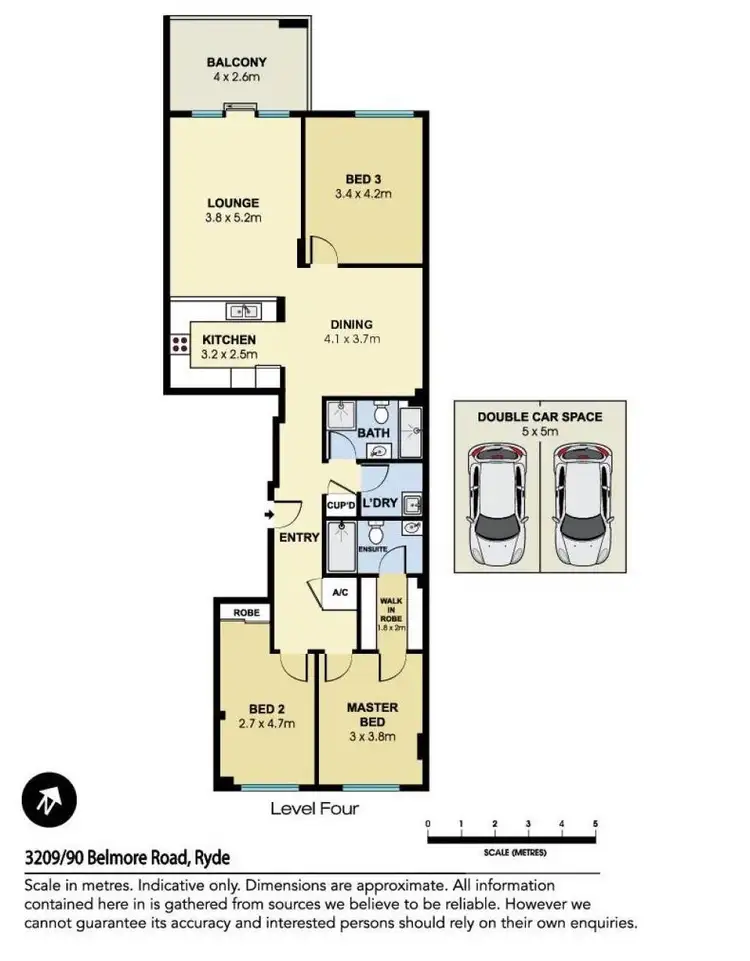 Floorplan of Homely apartment listing, 3209/90 Belmore Street, Ryde NSW 2112