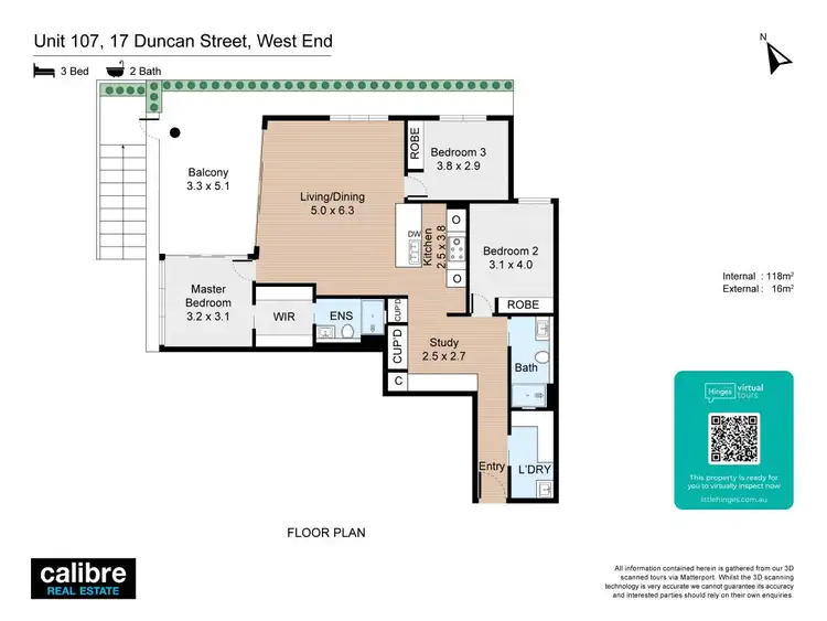 Floorplan of Homely unit listing, 107/17-21 Duncan Street, West End QLD 4101