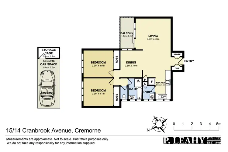 Floorplan of Homely apartment listing, 15/14 Cranbrook Avenue, Cremorne NSW 2090