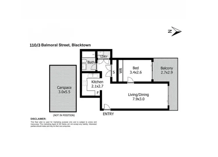 Floorplan of Homely apartment listing, 3 Balmoral Street, Blacktown NSW 2148