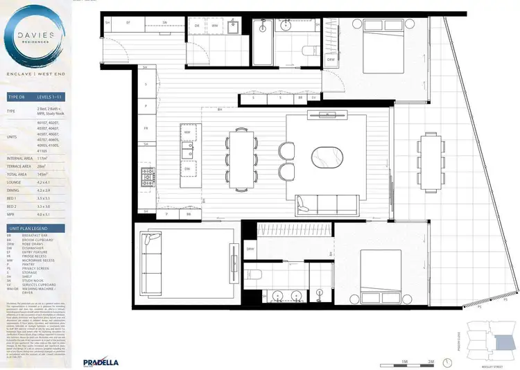 Floorplan of Homely unit listing, 40407/11 Pidgeon Close, West End QLD 4101