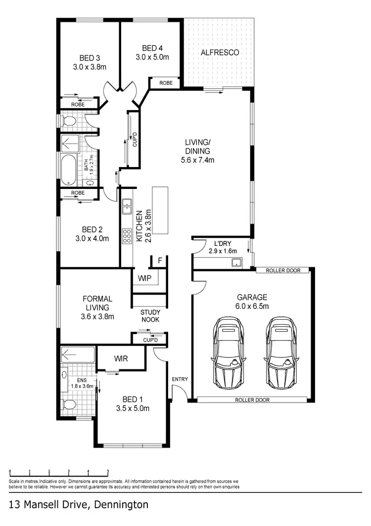 Floorplan of Homely house listing, 13 Mansell Drive, Warrnambool VIC 3280
