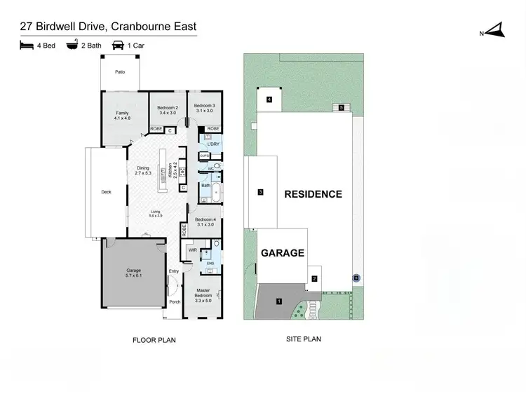 Floorplan of Homely house listing, 27 Birdwell Drive, Cranbourne East VIC 3977