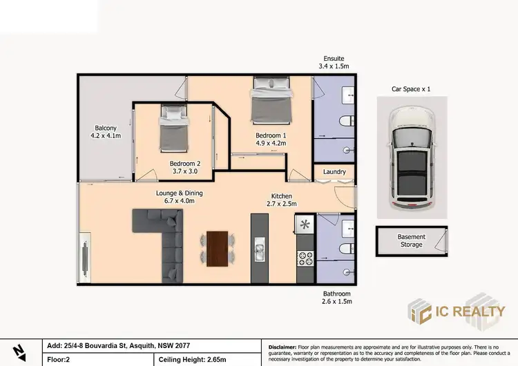 Floorplan of Homely apartment listing, 25/4-8 Bouvardia Street, Asquith NSW 2077