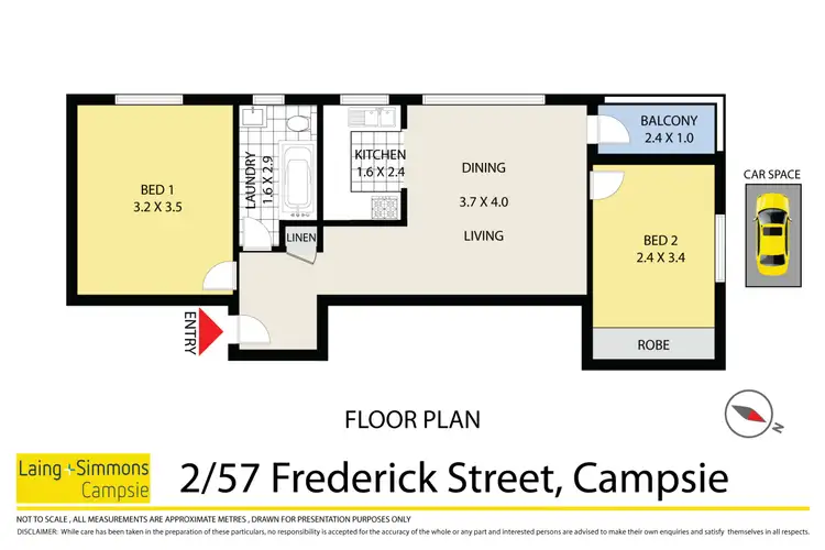 Floorplan of Homely unit listing, 2/57 Frederick Street, Campsie NSW 2194