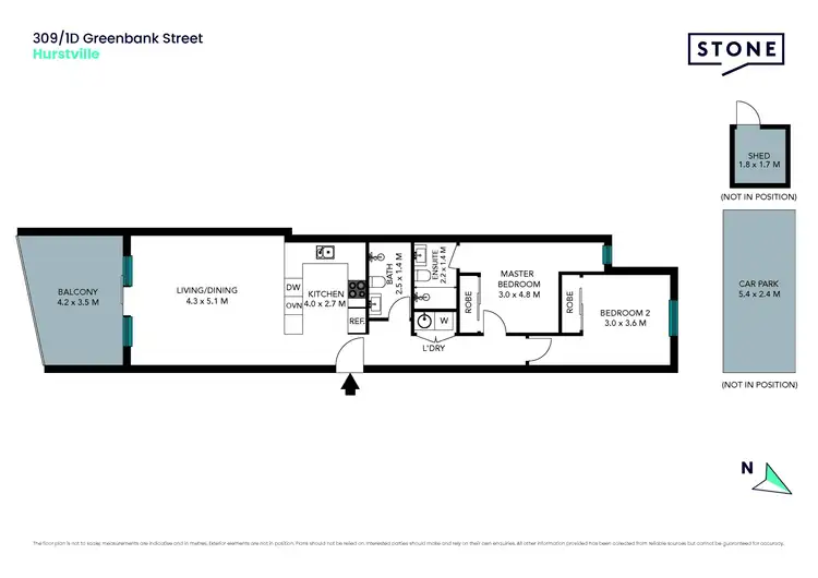 Floorplan of Homely unit listing, 309/1d Greenbank Street, Hurstville NSW 2220