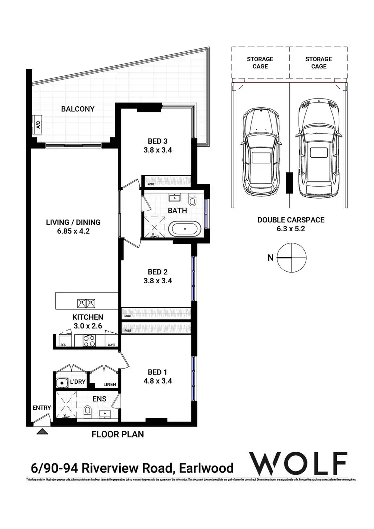 Floorplan of Homely apartment listing, 6/90-94 Riverview Road, Earlwood NSW 2206