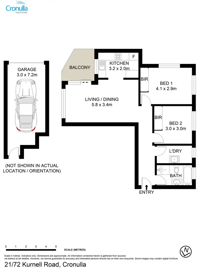 Floorplan of Homely apartment listing, 21/72 Kurnell Road, Cronulla NSW 2230