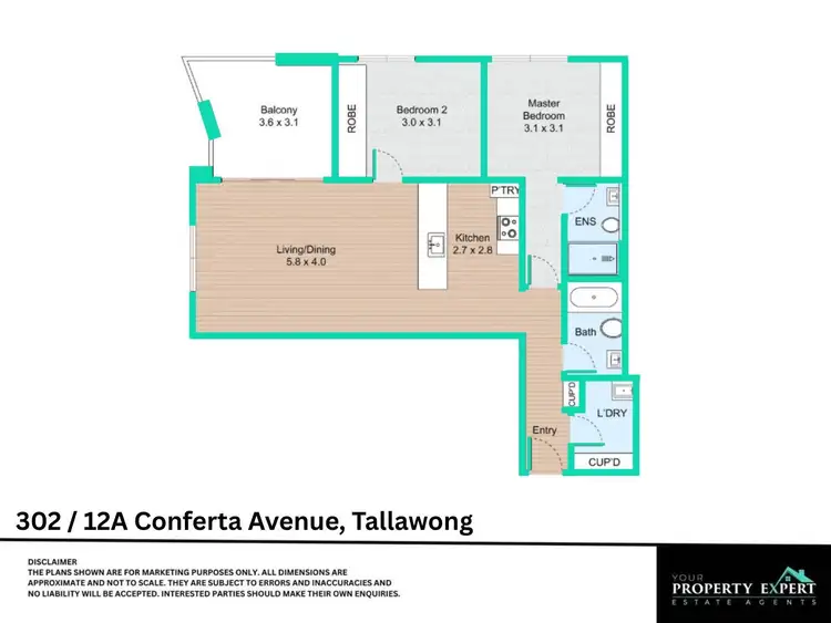 Floorplan of Homely apartment listing, 302/12A Conferta Avenue, Tallawong NSW 2762