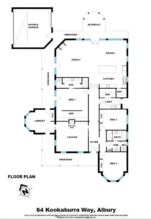 Floorplan of Homely house listing, 64 Kookaburra Way, East Albury NSW 2640