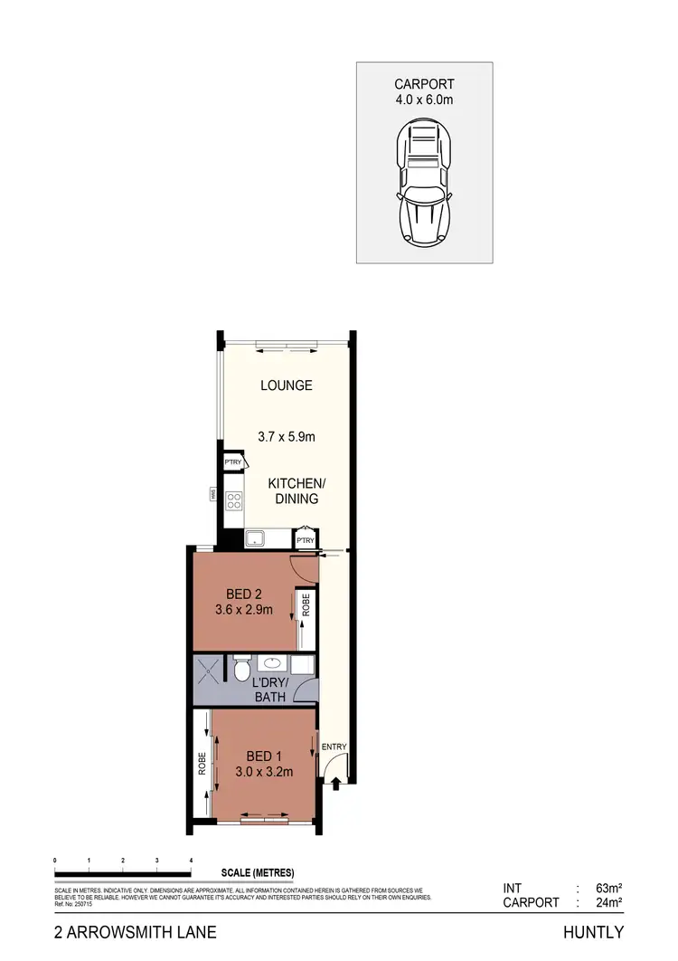 Floorplan of Homely townhouse listing, 2 Arrowsmith Lane, Huntly VIC 3551