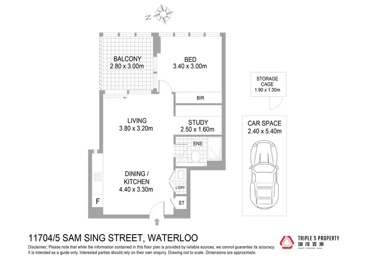 Floorplan of Homely apartment listing, 11704/5 Sam Sing Street, Waterloo NSW 2017