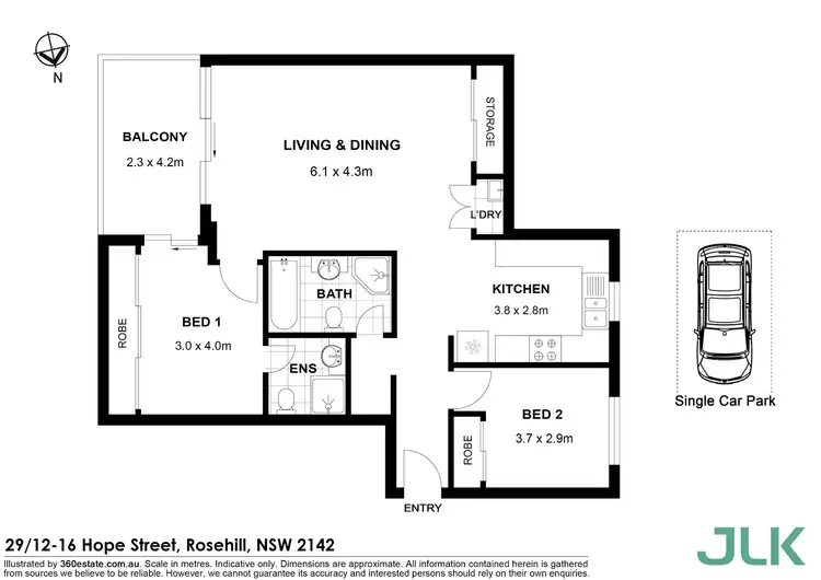 Floorplan of Homely apartment listing, 29/12-16 Hope Street, Rosehill NSW 2142