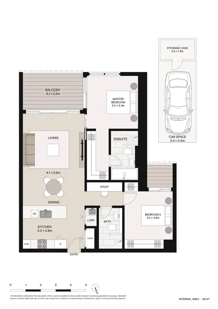 Floorplan of Homely apartment listing, 512/261 Morrison Road, Ryde NSW 2112