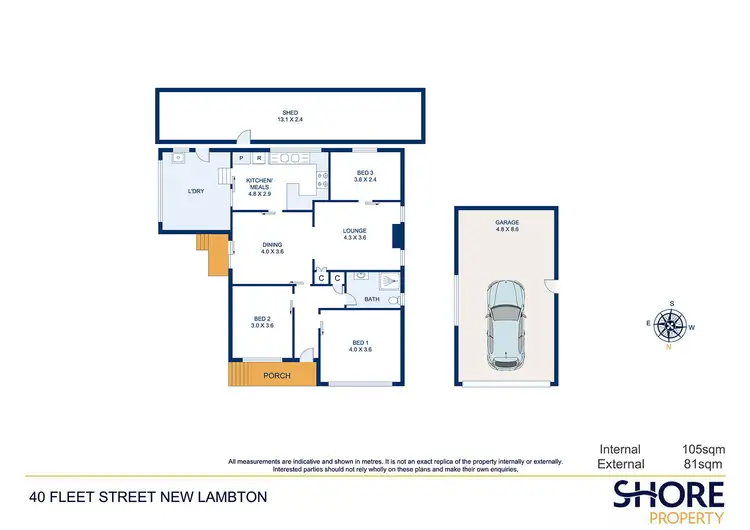 Floorplan of Homely house listing, 40 Fleet Street, New Lambton NSW 2305