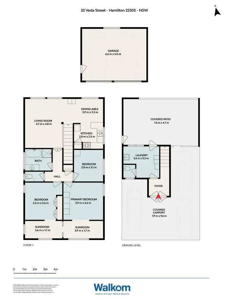 Floorplan of Homely house listing, 32 Veda Street, Hamilton NSW 2303