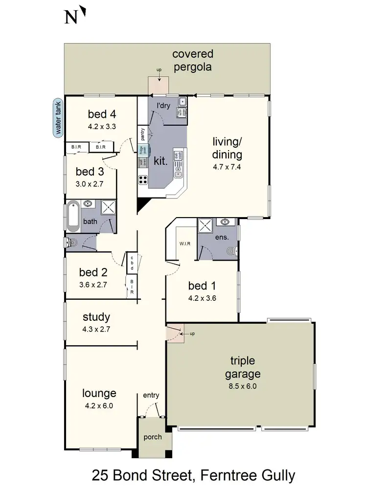 Floorplan of Homely house listing, 25 Bond Street, Ferntree Gully VIC 3156