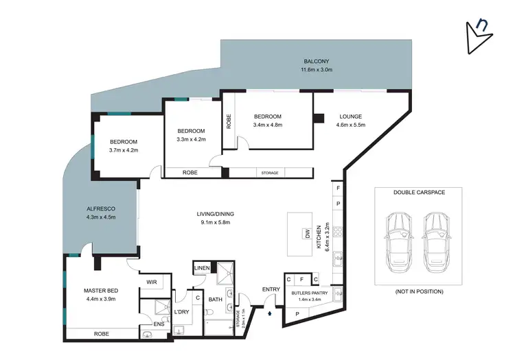 Floorplan of Homely apartment listing, 404/265 Wharf Road, Newcastle NSW 2300