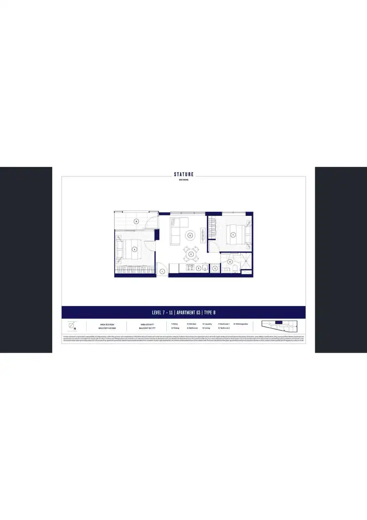 Floorplan of Homely apartment listing, 903/43 Hancock Street, Southbank VIC 3006