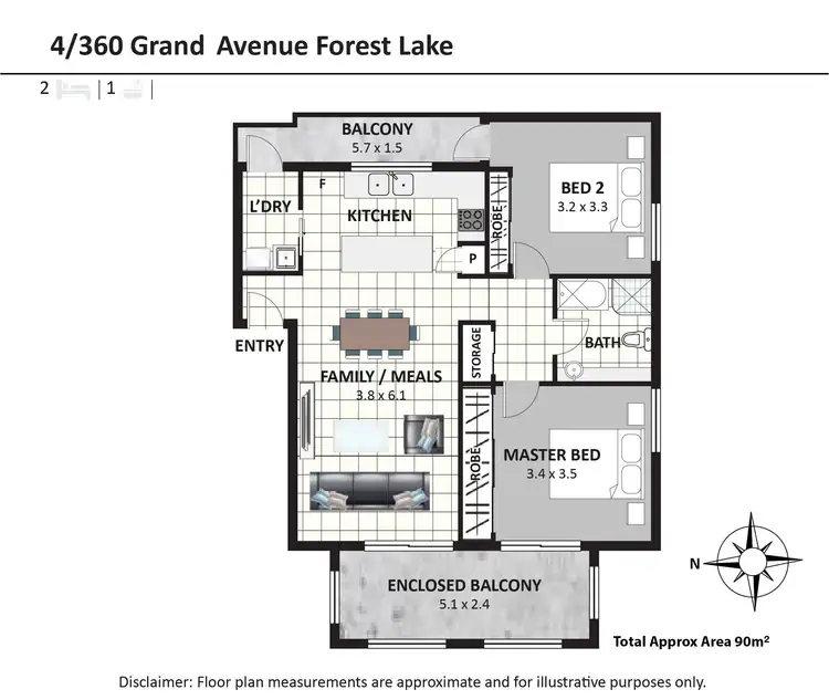 Floorplan of Homely unit listing, 4/360 Grand Avenue, Forest Lake QLD 4078