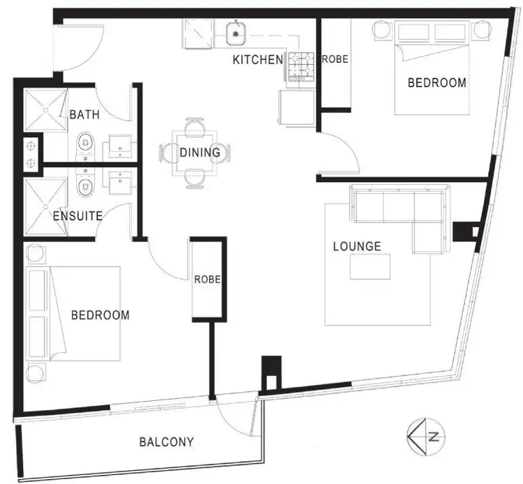 Floorplan of Homely apartment listing, 1402/8 Exploration Lane, Melbourne VIC 3000